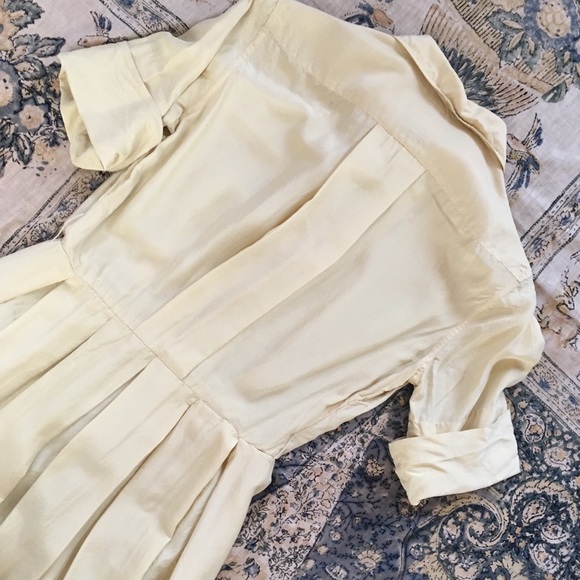 SOLD ON ETSY 💔 vintage 50s yellow silk dress - Picture 6 of 8